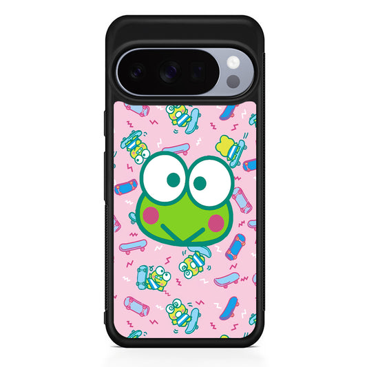 Keroppi Skate Pattern Google Pixel 10 Pro Case | Slim Google Pixel 10 Pro Rubber Case
