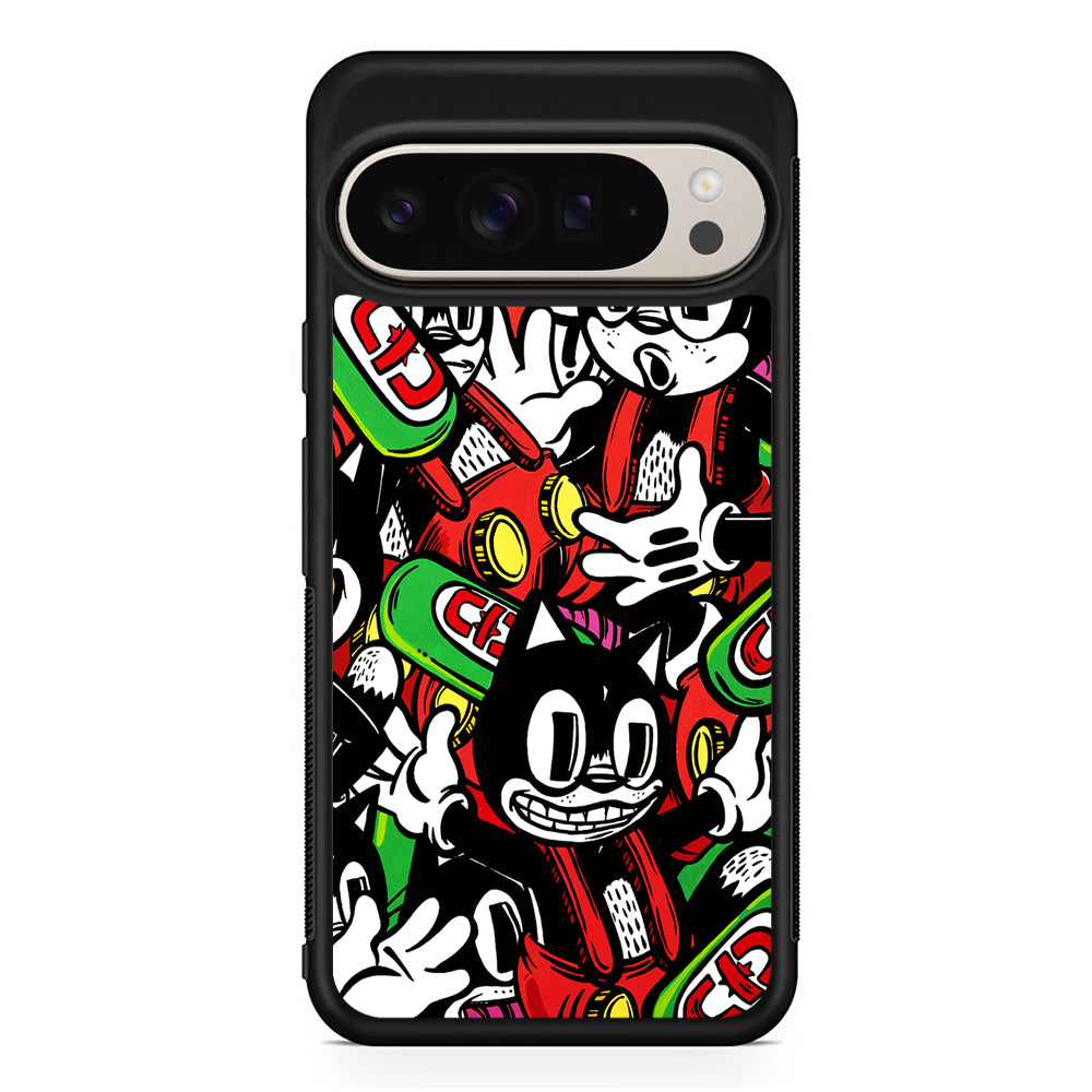 Felix The Cat Club Party Google Pixel 9 Pro Case | Slim Protective Cover