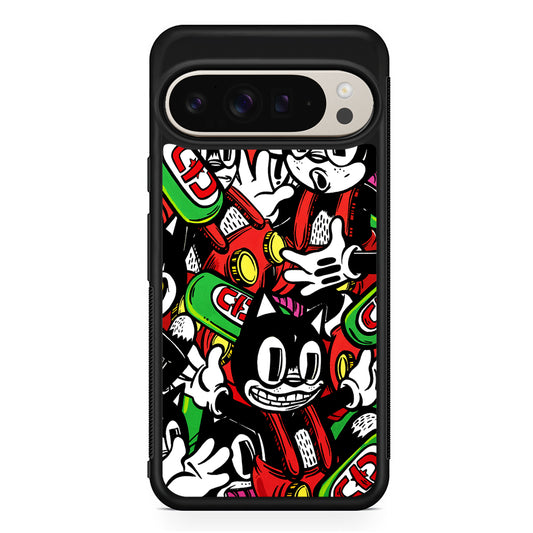 Felix The Cat Club Party Google Pixel 9 Pro Case | Slim Protective Cover