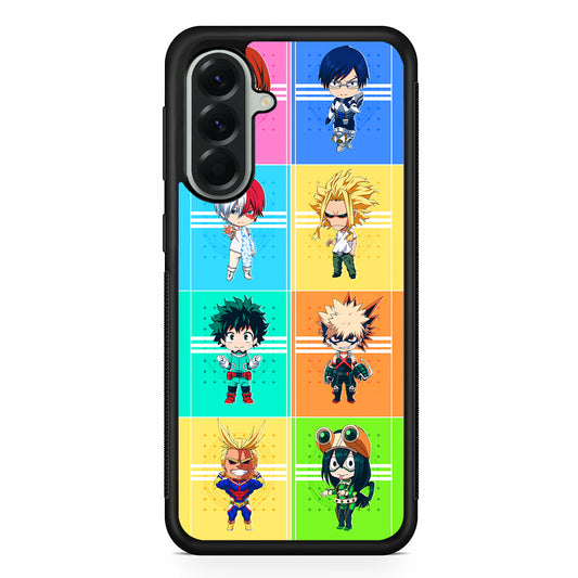 My Hero Academia Characters Chibi Samsung Galaxy A56 Case | Samsung Galaxy A56 Protective Rubber Case