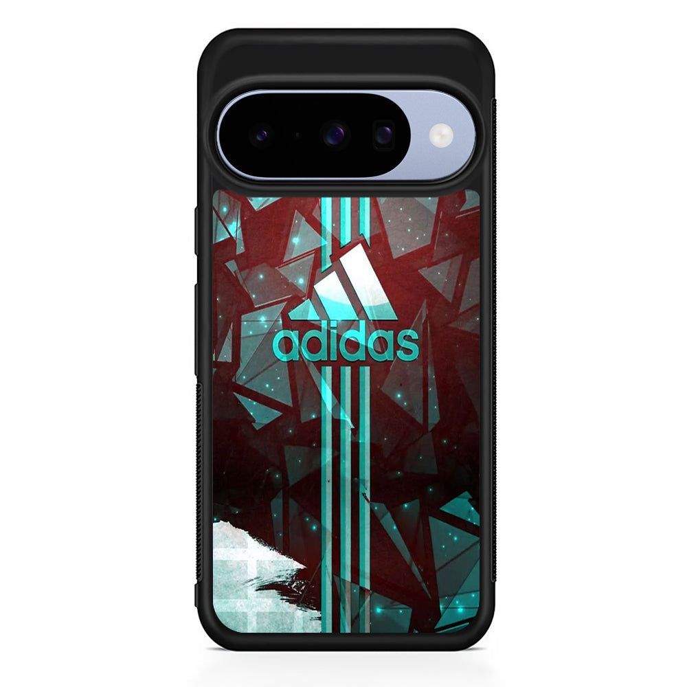Adidas Green Light Abstract Google Pixel 10 Case | Google Pixel 10 Rubber Protective Case