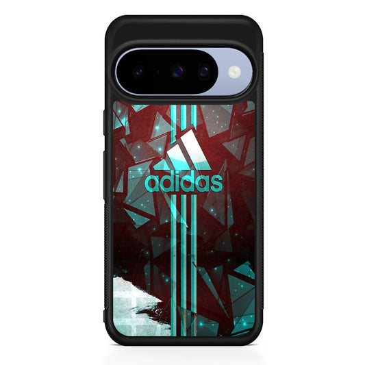 Adidas Green Light Abstract Google Pixel 10 Case | Google Pixel 10 Rubber Protective Case