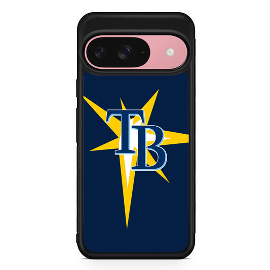 MLB Tampa Bay Rays Team Google Pixel 9 Case | Google Pixel 9 Protective Rubber Case