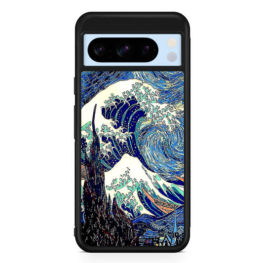 The Great Wave The Starry Night Google Pixel 8 Pro Case | Slim Rubber Case for Google Pixel 8 Pro