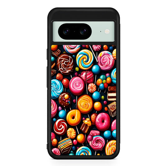 Colorful Assortment of Candies Google Pixel 8 Case | Durable Protective Cover for Google Pixel 8