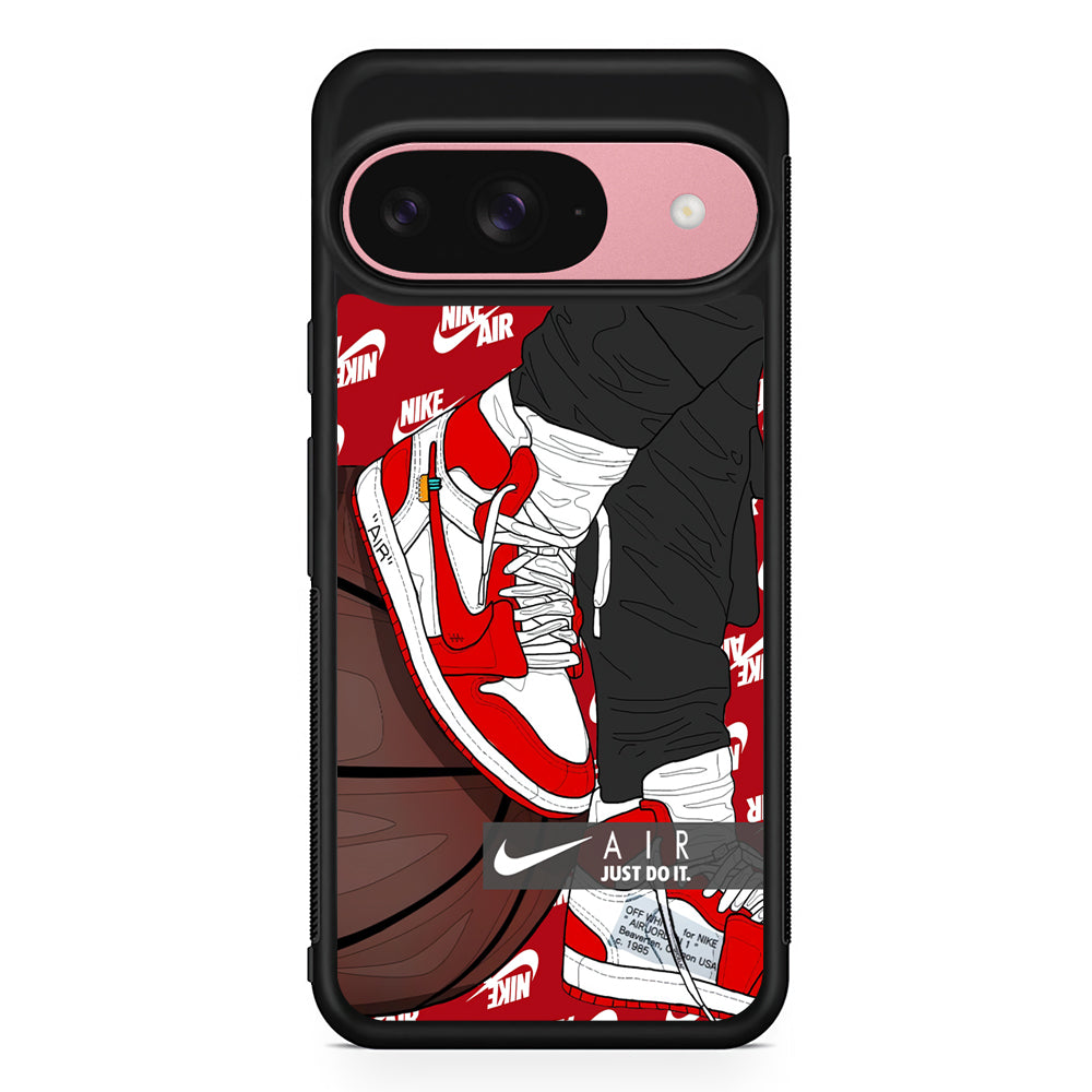 Nike Shiny Red Lava Google Pixel 9 Case | Durable Google Pixel 9 Cover