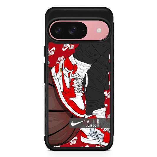 Nike Shiny Red Lava Google Pixel 9 Case | Durable Google Pixel 9 Cover