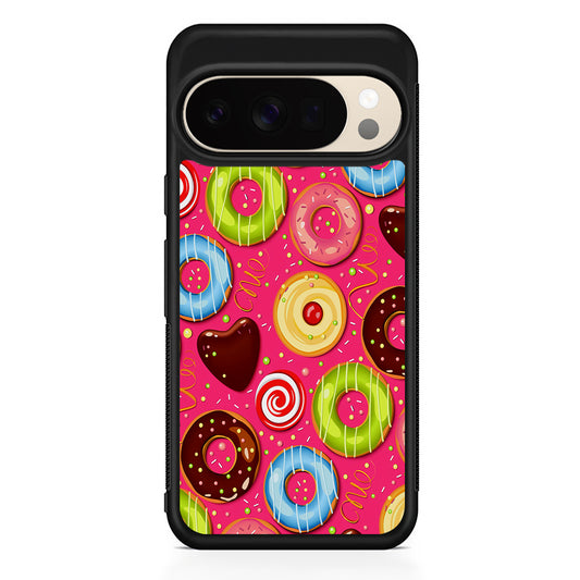 Pink Sweet Cute Donuts Google Pixel 10 Pro XL Case | Slim Google Pixel 10 Pro XL Protective Case