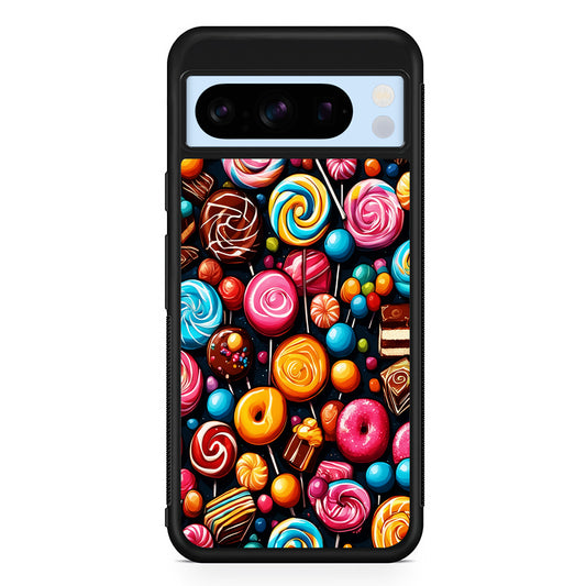 Colorful Assortment of Candies Google Pixel 8 Pro Case | Slim Rubber Case for Google Pixel 8 Pro