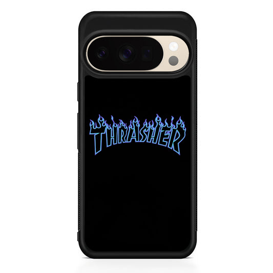 Thrasher Blue Flame Google Pixel 10 Pro XL Case | Durable Google Pixel 10 Pro XL Cover
