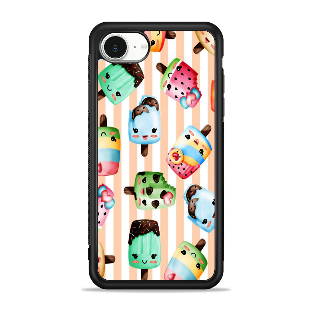 Cute Face Ice Cream Stick iPhone 16e Case | Protective Phone Cover