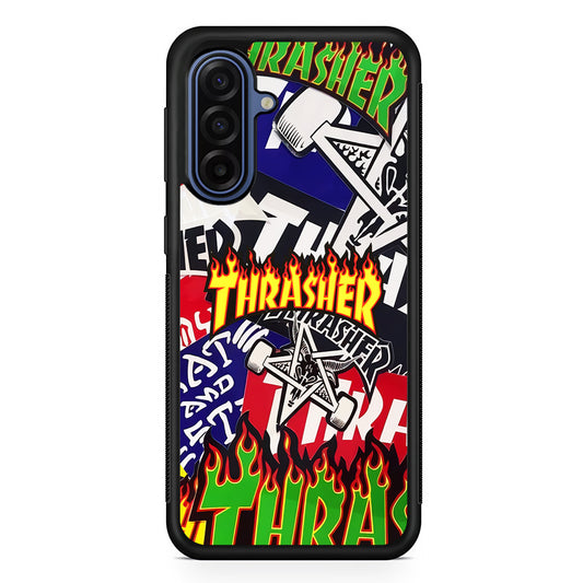 Thrasher Sticker Flat Samsung Galaxy A17 Case | Samsung Galaxy A17 Protective Rubber Case