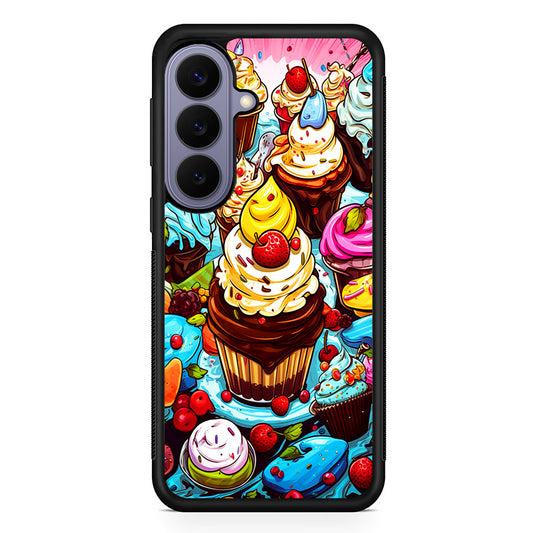 Sweet Desserts Food Doodle Samsung Galaxy S26 Case | Durable Rubber Case for Samsung Galaxy S26