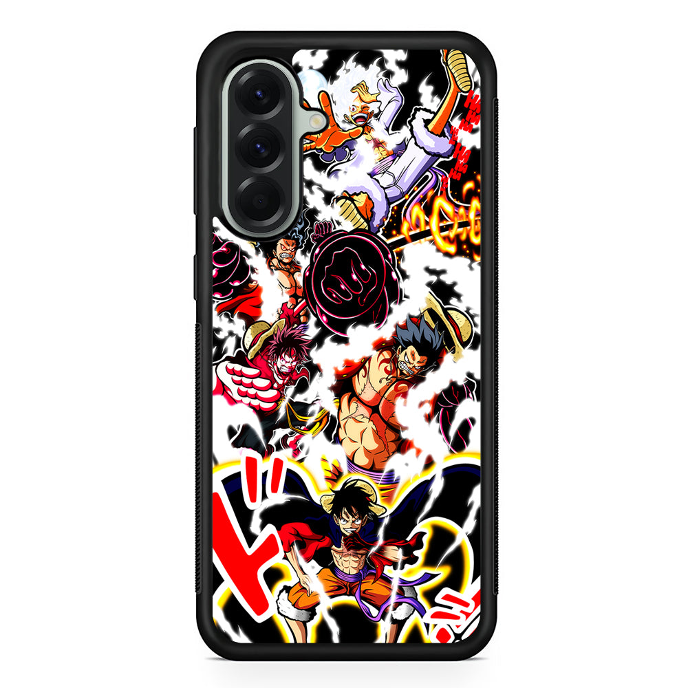 One Piece Luffy Gear Transformation Samsung Galaxy A56 Case | Samsung Galaxy A56 Protective Rubber Case