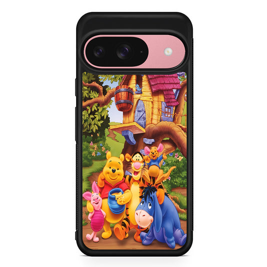 Winnie The Pooh Family Character Google Pixel 9 Case | Google Pixel 9 Protective Rubber Case