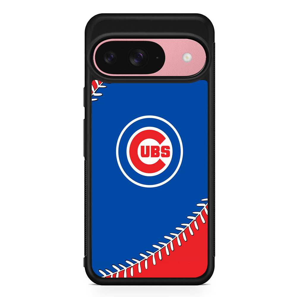 MLB Chicago Cubs Ball Google Pixel 9 Case | Google Pixel 9 Protective Rubber Case