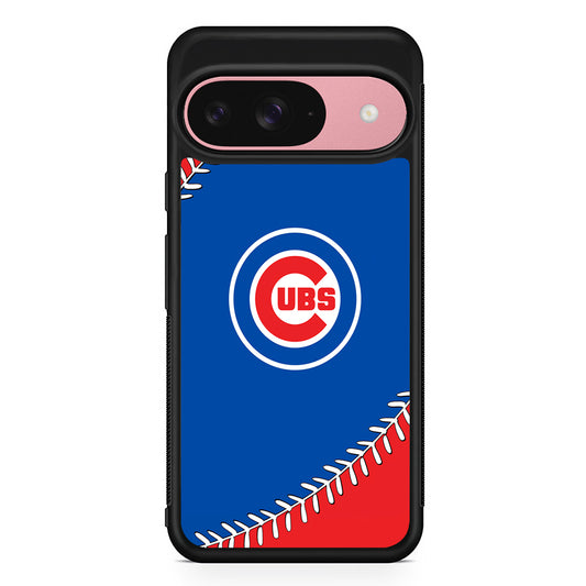MLB Chicago Cubs Ball Google Pixel 9 Case | Google Pixel 9 Protective Rubber Case
