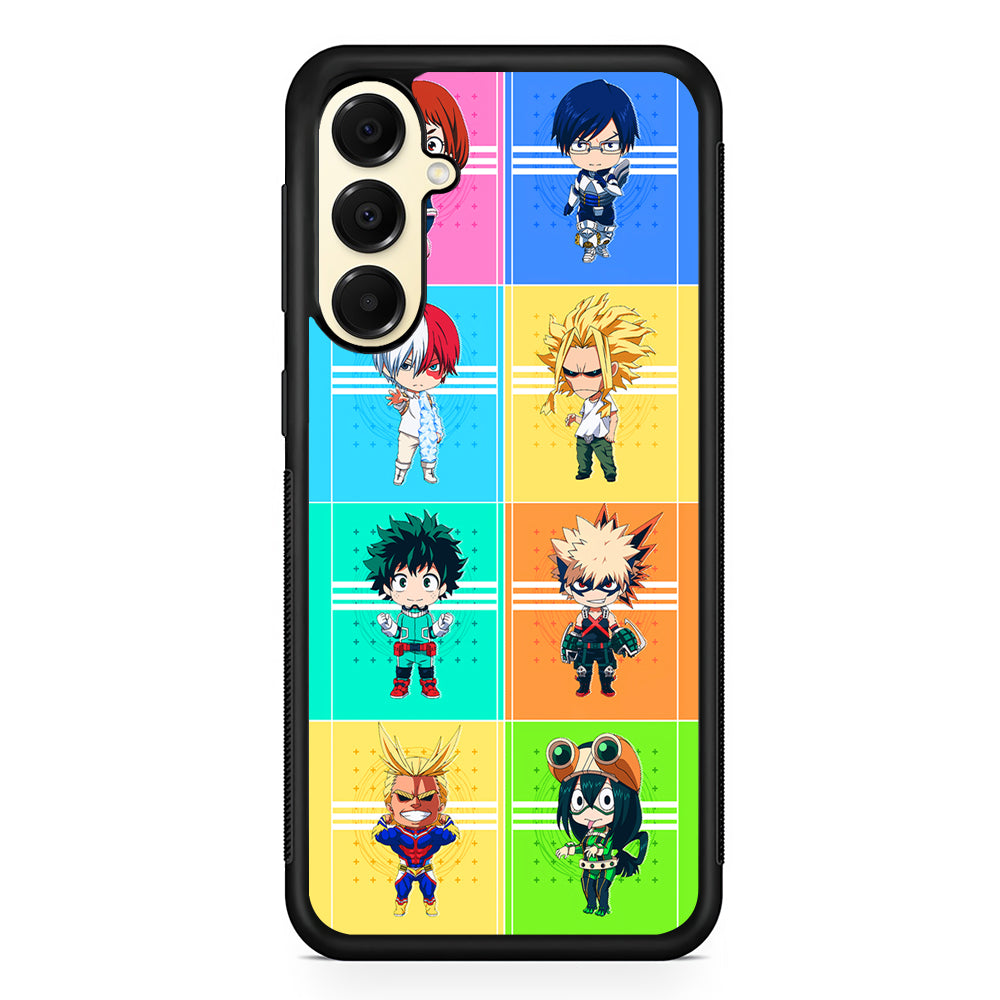 My Hero Academia Characters Chibi Samsung Galaxy A16 Case | Slim Rubber Samsung Galaxy A16 Case