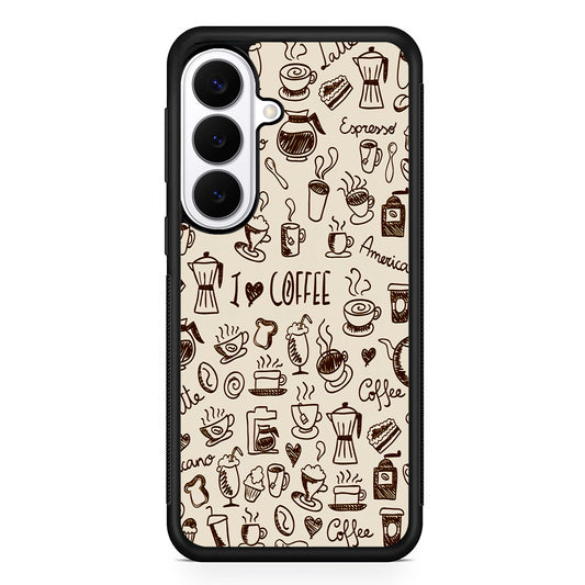 CoffeeTime Doodle Samsung Galaxy S26 Plus Case | Slim Protective Cover for Samsung Galaxy S26 Plus