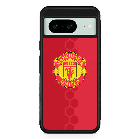 Manchester United Red Emblem Google Pixel 8 Case | Durable Protective Cover for Google Pixel 8