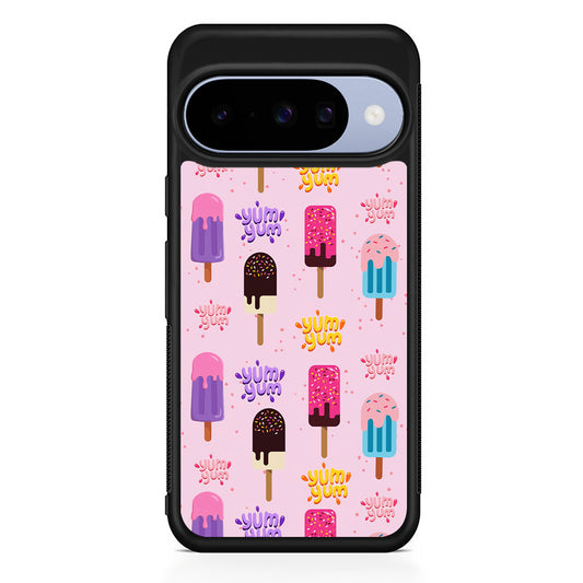 Pink Colourful Cute Ice Cream Google Pixel 10 Case | Google Pixel 10 Rubber Protective Case