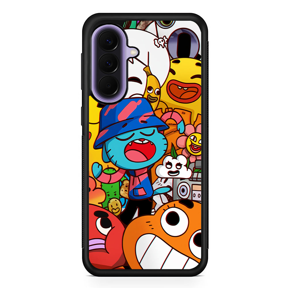 Gumball and Friends Doodle Samsung Galaxy A57 Case | Slim Samsung Galaxy A57 Rubber Case