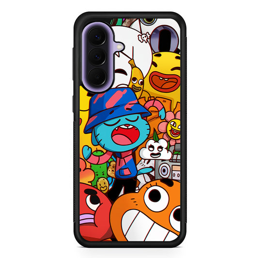 Gumball and Friends Doodle Samsung Galaxy A57 Case | Slim Samsung Galaxy A57 Rubber Case