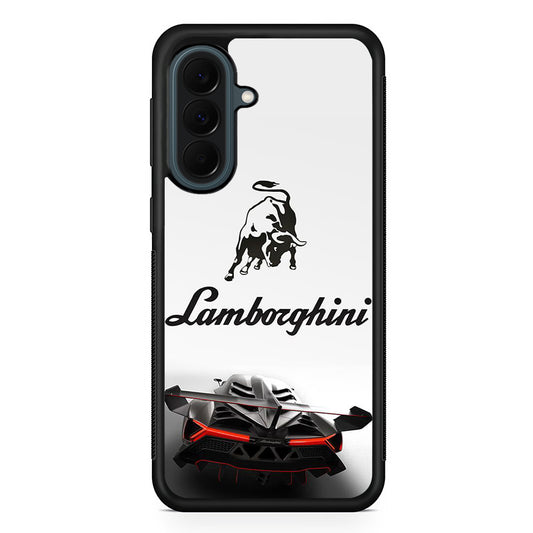 Lamborghini White Logo Car Samsung Galaxy A37 Case | Custom Samsung Galaxy A37 Protective Cover