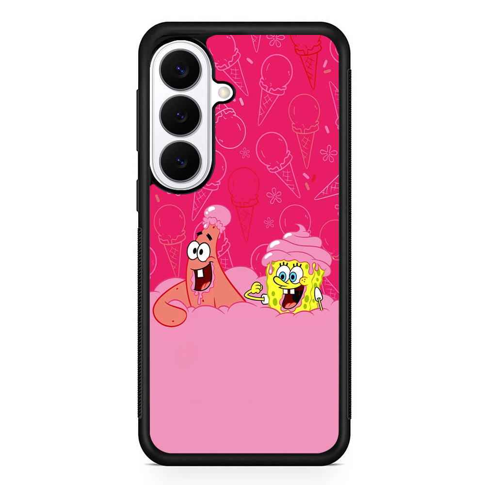 Spongebob and Patrick Eating Ice Cream Samsung Galaxy S26 Plus Case | Slim Protective Cover for Samsung Galaxy S26 Plus