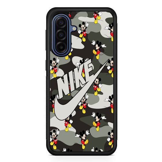 Nike Mickey Camo Samsung Galaxy A17 Case | Samsung Galaxy A17 Protective Rubber Case