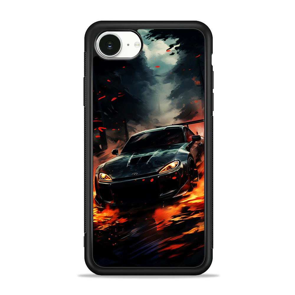 Sport Car Drift Smoke iPhone 16e Case | Protective Phone Cover