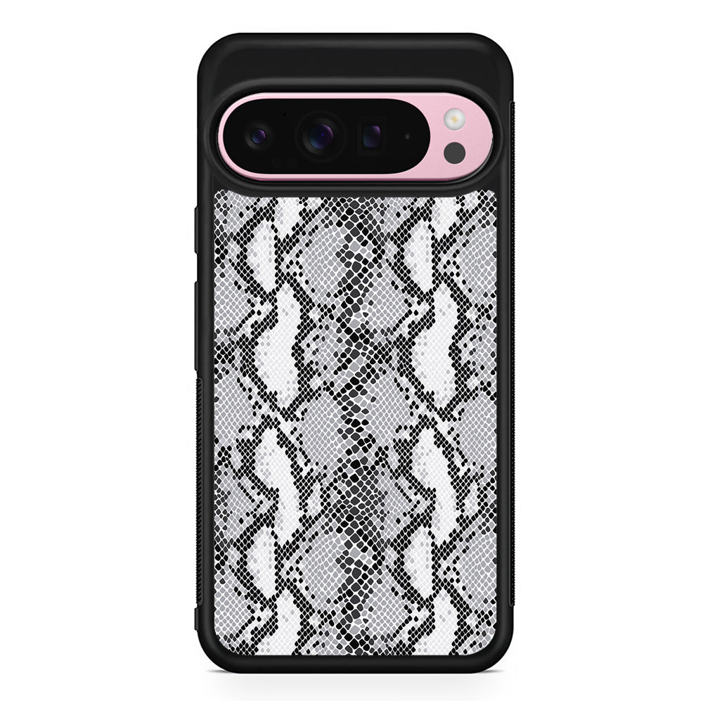 White Snake Skin Pattern Google Pixel 9 Pro XL Case | Protective Cover