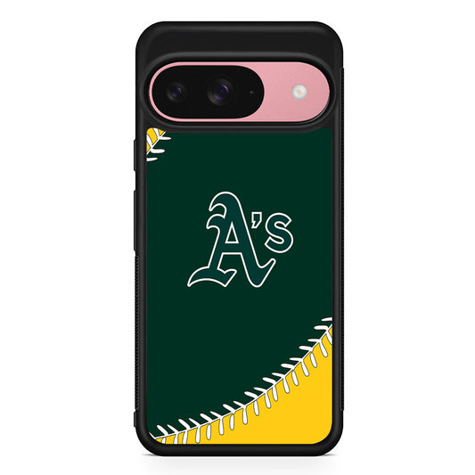 MLB Oakland Athletics Team Google Pixel 9 Case | Google Pixel 9 Protective Rubber Case