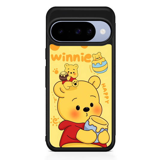 Cute Winnie The Pooh Happy Google Pixel 10 Case | Google Pixel 10 Rubber Protective Case