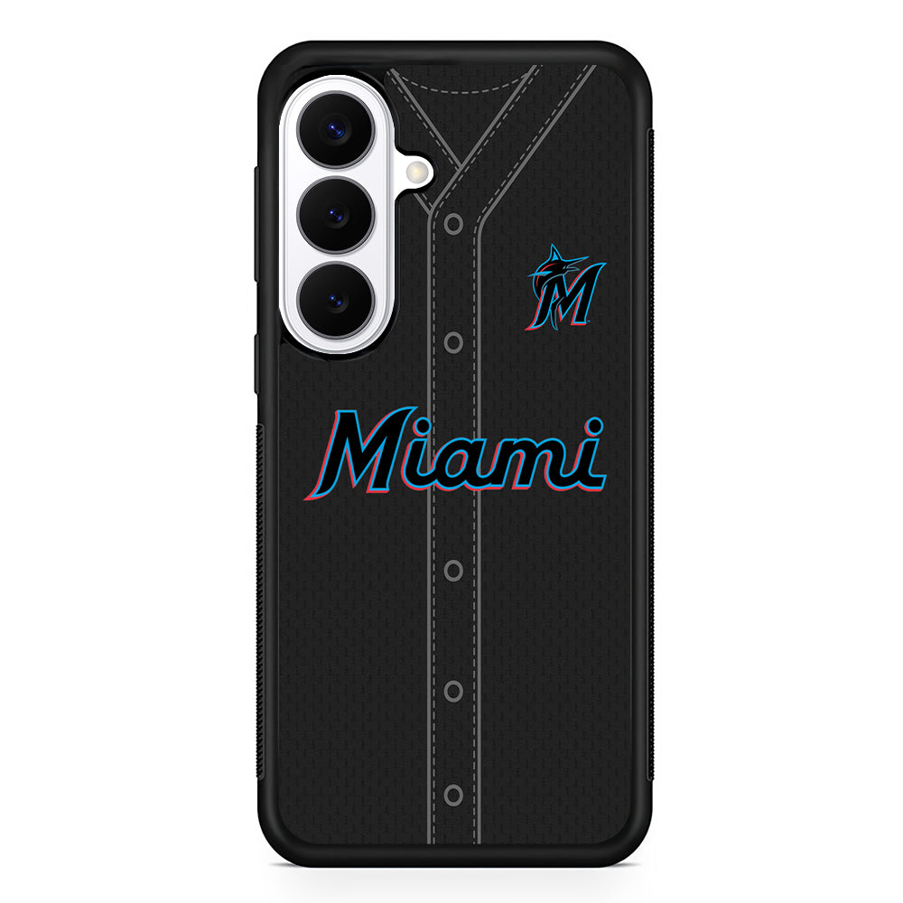MLB Miami Marlins Jersey Samsung Galaxy S26 Plus Case | Slim Protective Cover for Samsung Galaxy S26 Plus