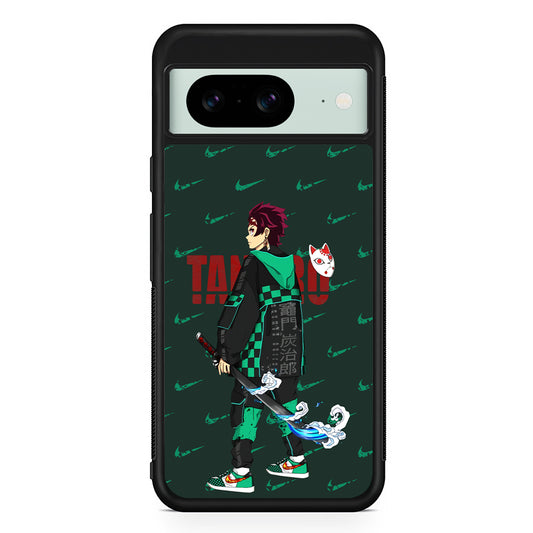 Nike on Tanjiro Suit Google Pixel 8 Case | Slim Rubber Case for Google Pixel 8