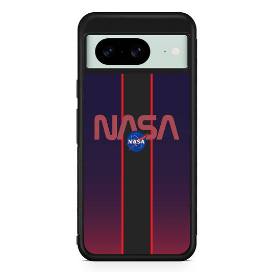 Nasa Stripe Line Red Google Pixel 8 Case | Durable Protective Cover for Google Pixel 8