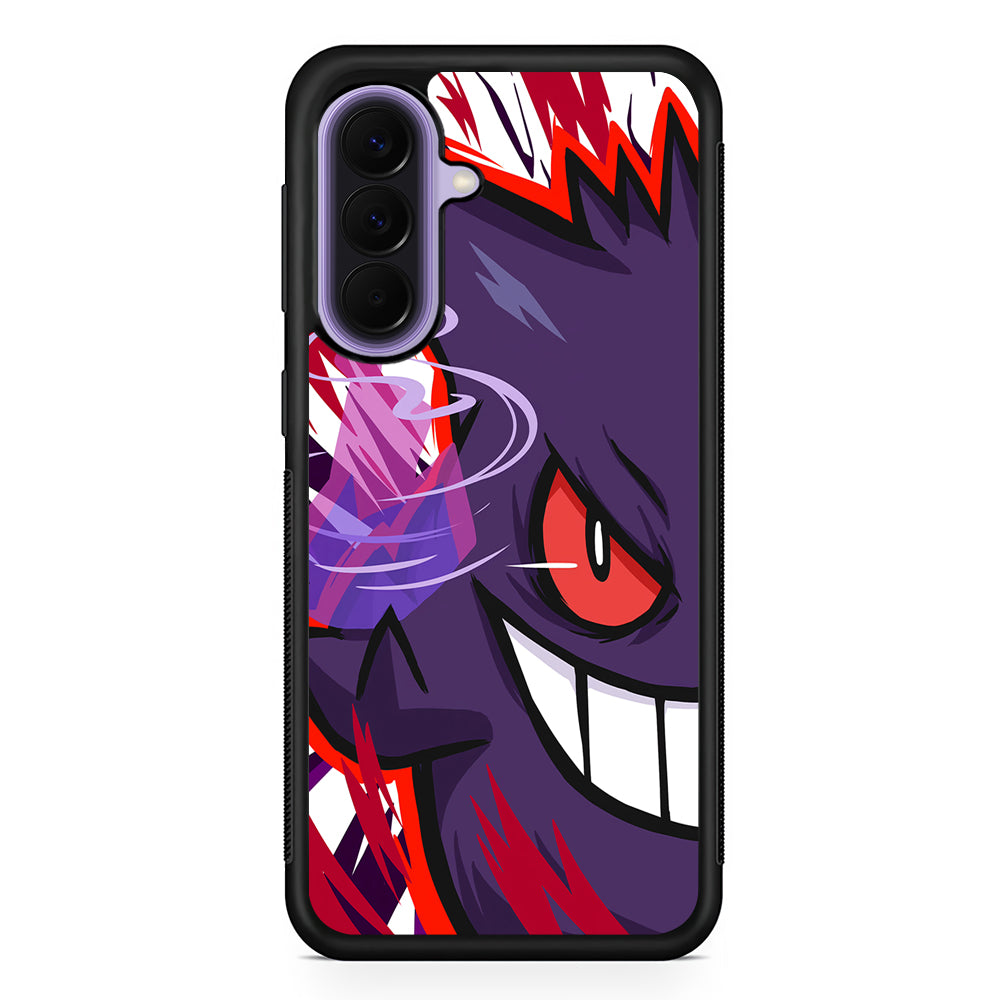 Pokemon Gengar Half Face Samsung Galaxy A57 Case | Slim Samsung Galaxy A57 Rubber Case