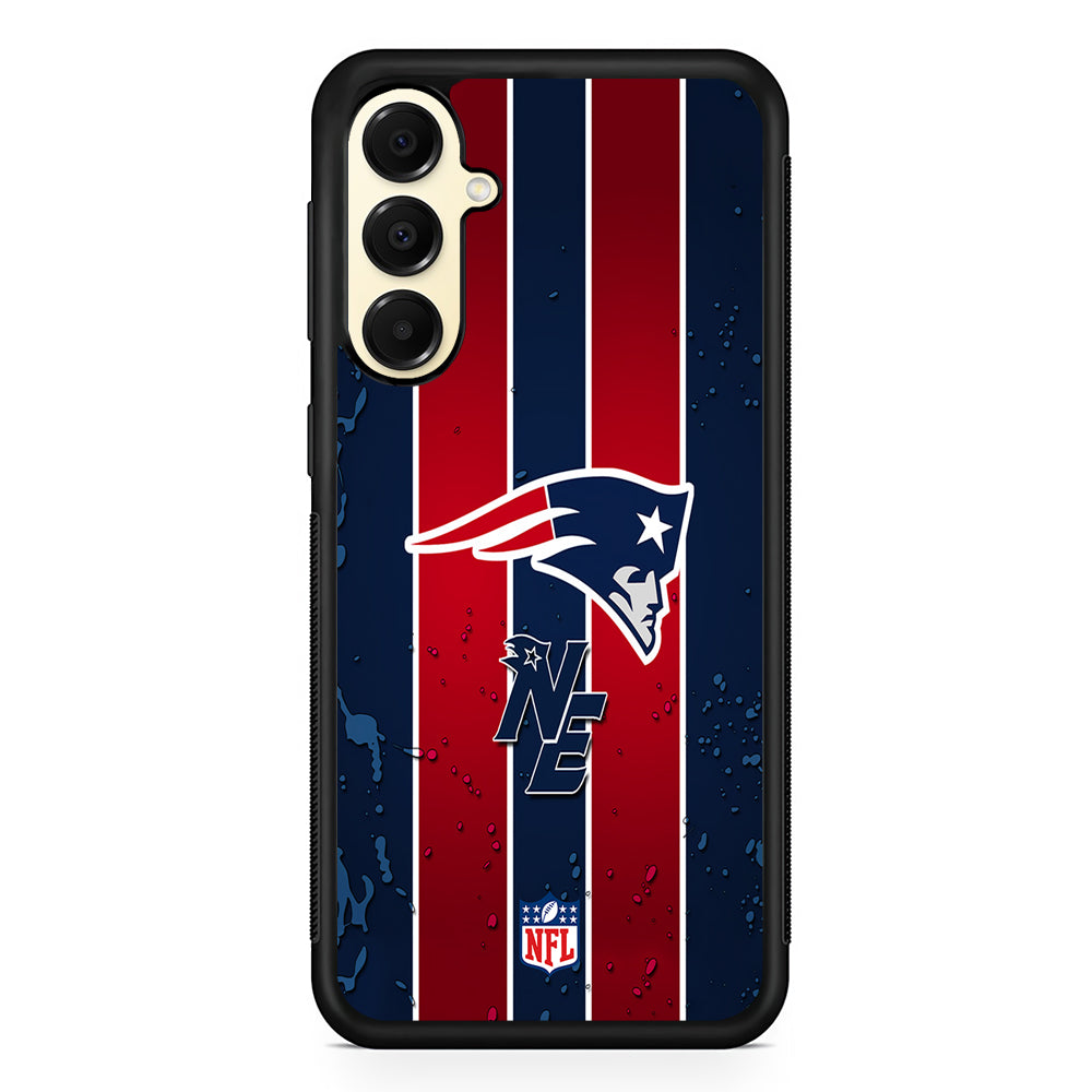 NFL New England Patriots Flag Line Samsung Galaxy A16 Case | Slim Rubber Samsung Galaxy A16 Case