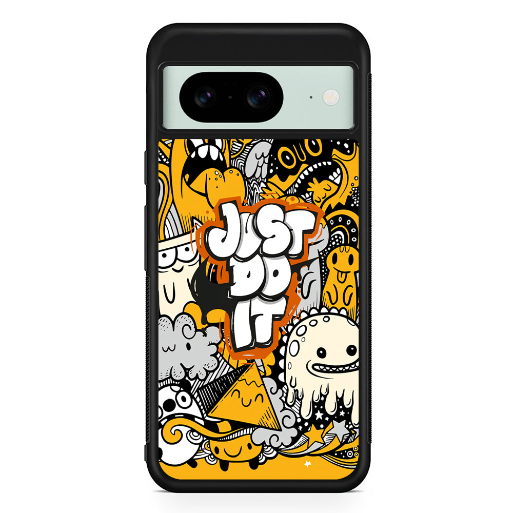 Nike Make Smile with Doodle Google Pixel 8 Case | Slim Rubber Case for Google Pixel 8