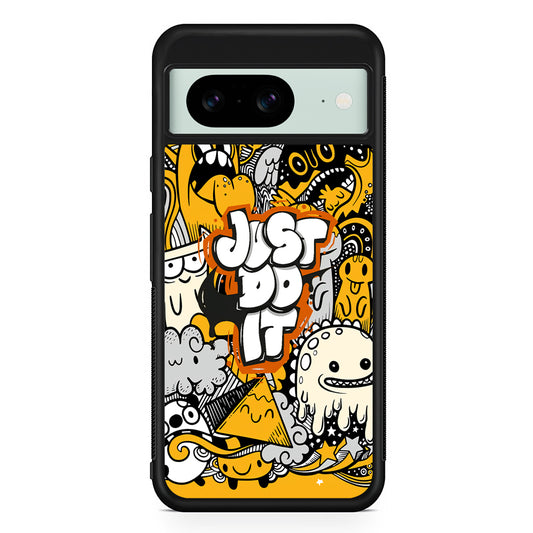 Nike Make Smile with Doodle Google Pixel 8 Case | Slim Rubber Case for Google Pixel 8