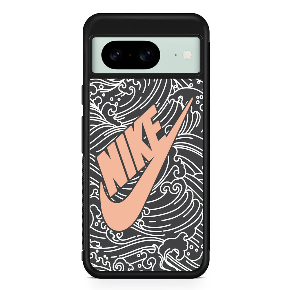 Nike Wave Pattern Google Pixel 8 Case | Slim Rubber Case for Google Pixel 8