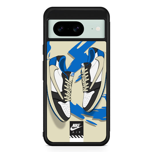 Nike Blue Whirlwind Google Pixel 8 Case | Slim Rubber Case for Google Pixel 8