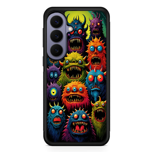Colorful Scary Monster Doodle Samsung Galaxy S26 Case | Durable Rubber Case for Samsung Galaxy S26