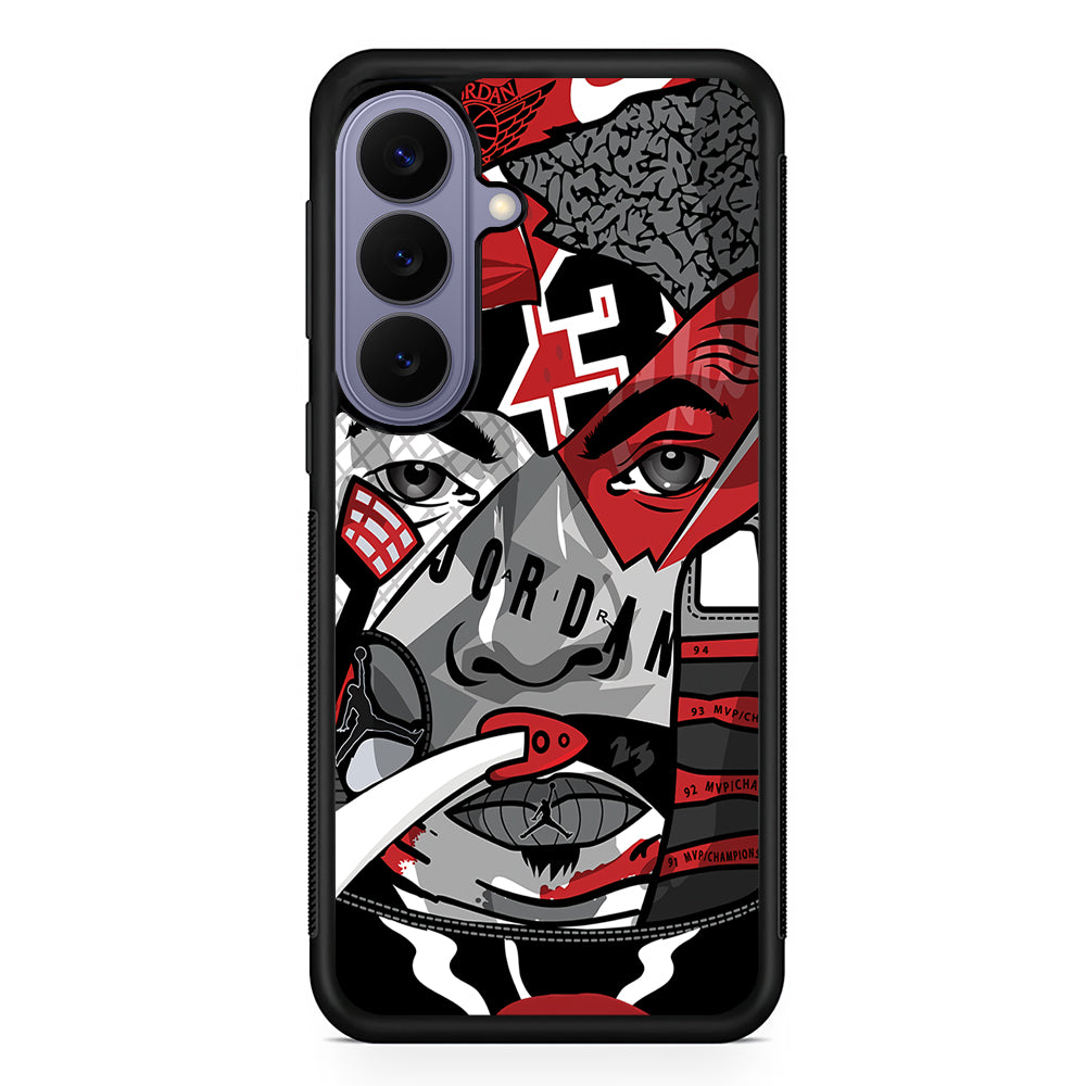 Air Jordan Warrior's Eyes Samsung Galaxy S26 Case | Slim Protective Rubber Case for Samsung S26