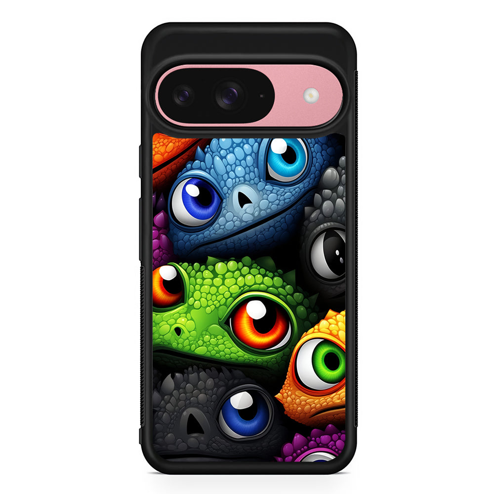 Reptile Eye Cartoon Google Pixel 9 Case | Google Pixel 9 Protective Rubber Case
