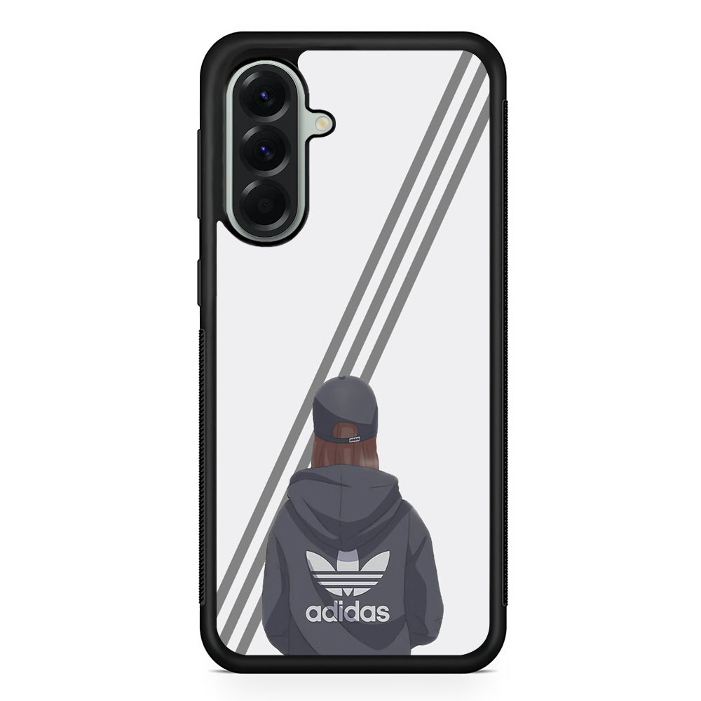 Adidas Girl Hype Stripe Samsung Galaxy A56 Case | Samsung Galaxy A56 Rubber Protective Case