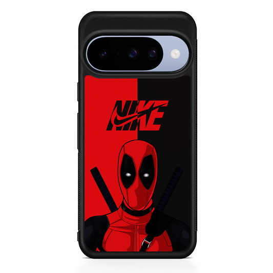 Nike Deadpool Red Grey Google Pixel 10 Case | Google Pixel 10 Rubber Protective Case