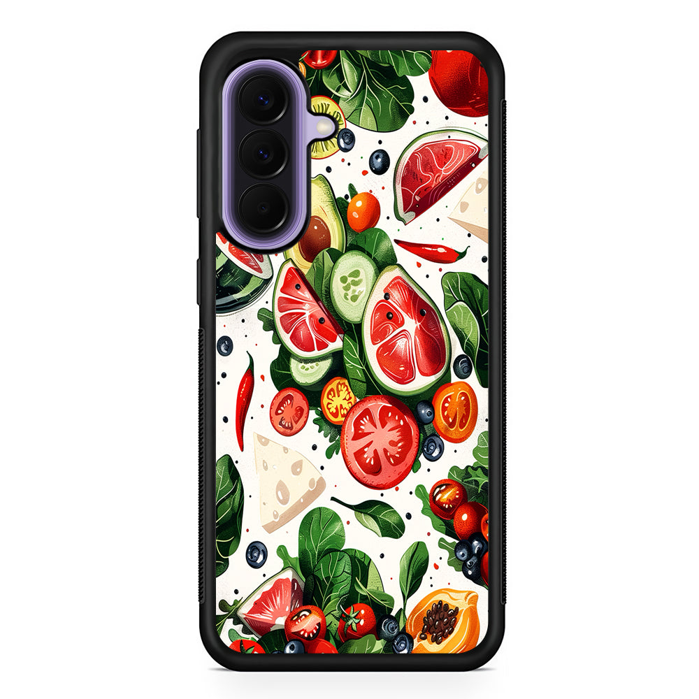 Fresh Organic Fruits and Vegetables Samsung Galaxy A57 Case | Slim Samsung Galaxy A57 Rubber Case