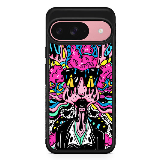 The Melted Lady Graffiti Google Pixel 9 Case | Google Pixel 9 Protective Rubber Case